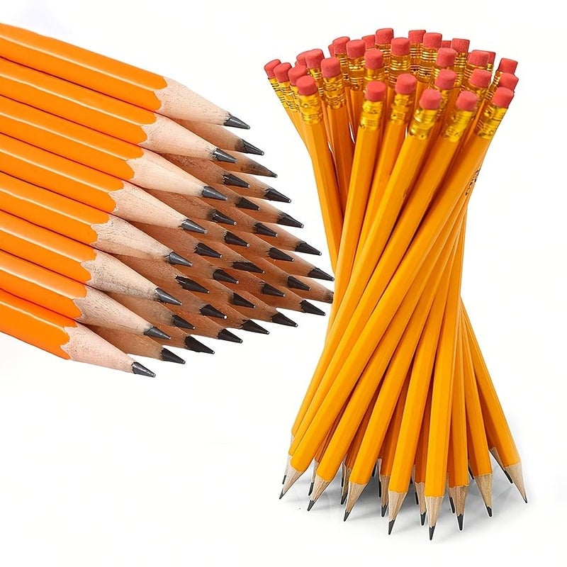 Assorted Colored Wooden Pencils Pack Of 20 With Erasers For Students Writing Office Tasks Drawing And Back To School - Image 1