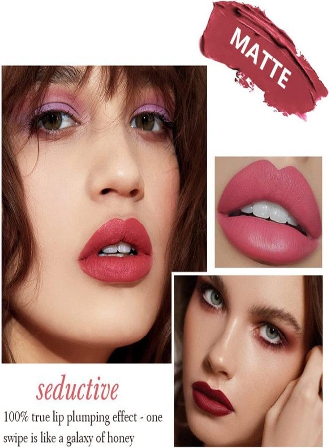 TopFinder® Matte Velvet Lipstick Set | Long-Lasting, Waterproof & Sweatproof | Non-Sticky, Lightweight | Nude, Liquid & Glossy Shades | Lipstick Combo Pack Gift for Women & Girls (Set of 12) - Image 5