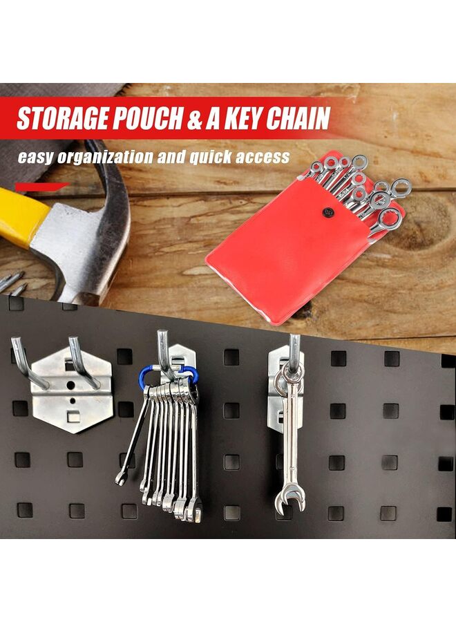 Generic 20PCS Mini Wrench Set Metric Ignition Wrench Sets Open and Box End Wrench Set Small Wrench Set Combination Wrench Sets, 4mm-11mm & 5/32"-7/16"  - Image 4