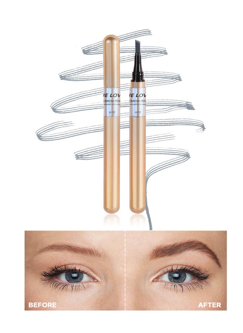 Sheloves Liquid Eyebrow Pencil Waterproof Long Lasting Four-Fork Natural Ultra Precise Sweat-Proof Non-Marking New Formula Longwear Brow Tint Brown (05)  - Image 1