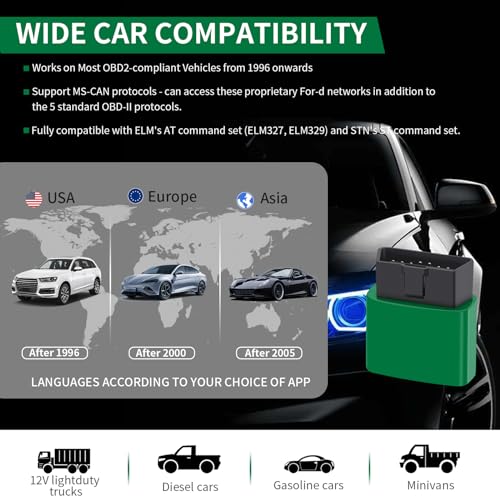 vLinker VGATE vLinker FD Bluetooth OBD2 Scanner Diagnostic Tool, Car Code Readers & Scan Tools for Android & Windows (Not iOS), Wireless OBD2 Adapter Auto All System Diagnostic to Check Engine Light - Image 5