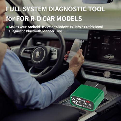 vLinker VGATE vLinker FD Bluetooth OBD2 Scanner Diagnostic Tool, Car Code Readers & Scan Tools for Android & Windows (Not iOS), Wireless OBD2 Adapter Auto All System Diagnostic to Check Engine Light - Image 2