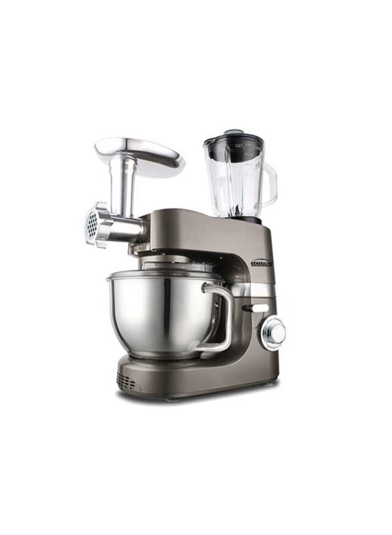 Generaltec Stand Mixer,1000W 6-Speed 7L Tilt-Head Food Mixer, Electric Kitchen Mixer with Dough Hook, Wire Whip & Beater 1000 W GM1085 Silver