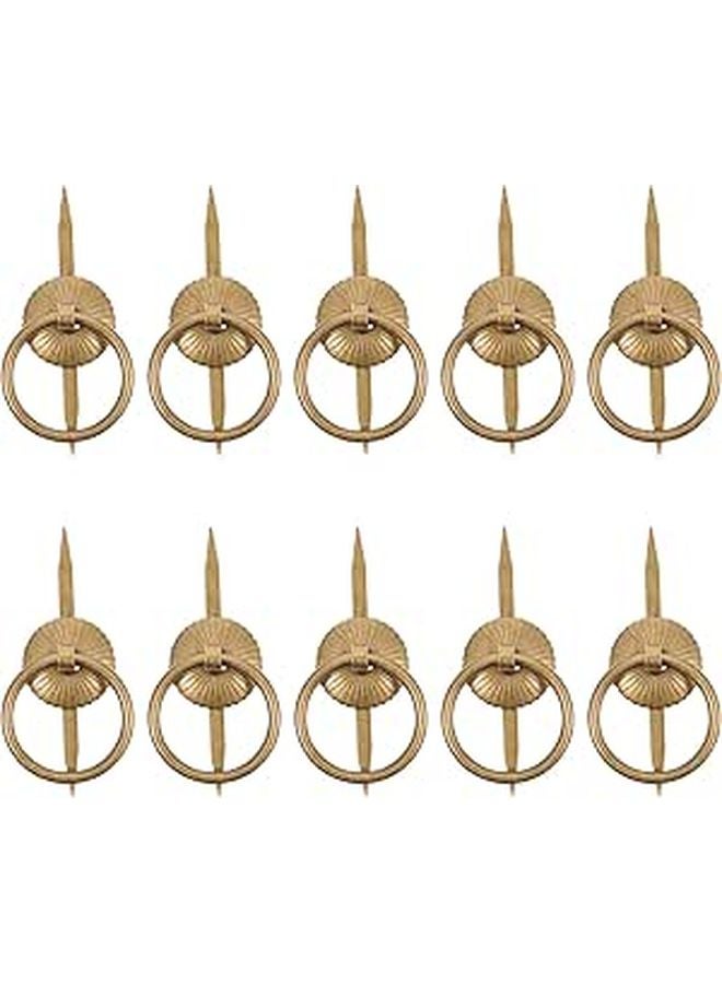 Antique Style Round Cabinet Pull Handles Single Hole Drawer Knobs 10pcs - Image 1