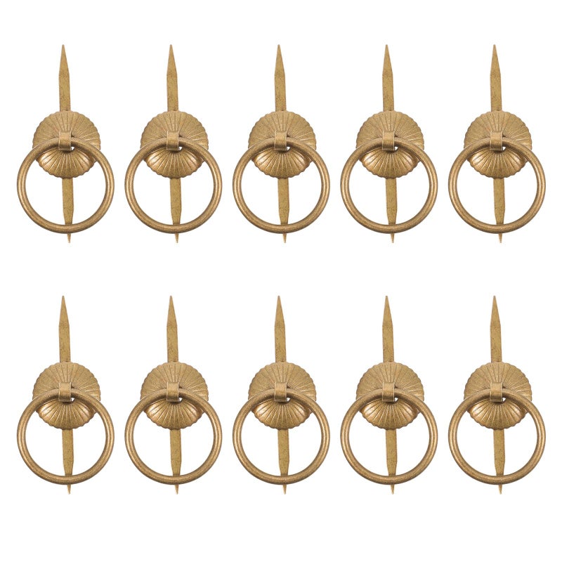 Antique Style Round Cabinet Pull Handles Single Hole Drawer Knobs 10pcs - Image 2