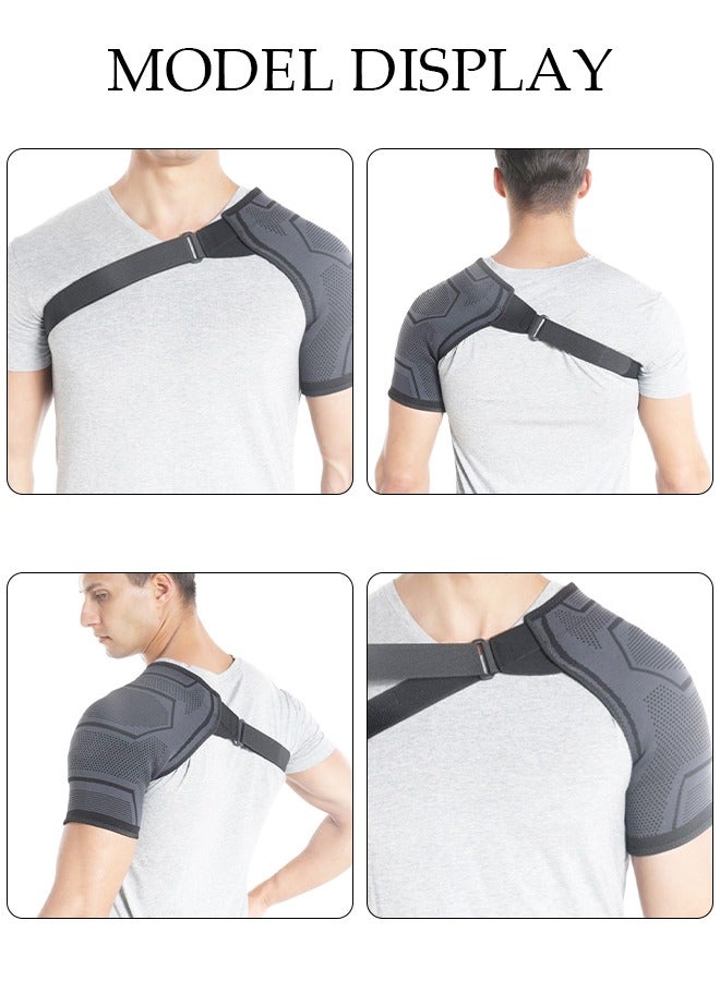 Generic Shoulder Brace for Men and Women Both Left and Right Arm Pain Relief Torn Rotator Cuff Compression Support Sleeve Dislocation Stability Immobilizer Stabilizer Bursitis Injury  - Image 3