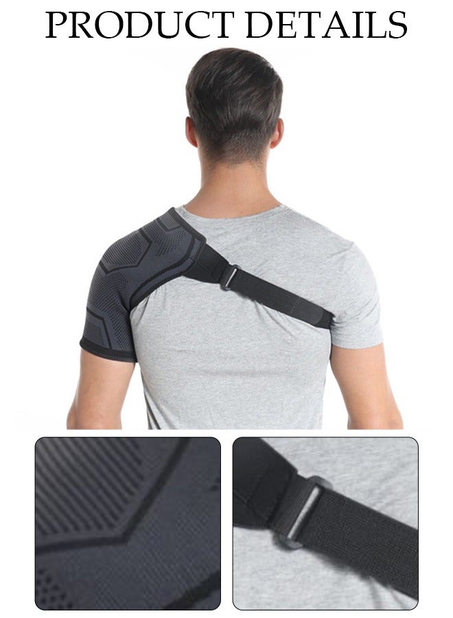 Generic Shoulder Brace for Men and Women Both Left and Right Arm Pain Relief Torn Rotator Cuff Compression Support Sleeve Dislocation Stability Immobilizer Stabilizer Bursitis Injury  - Image 4
