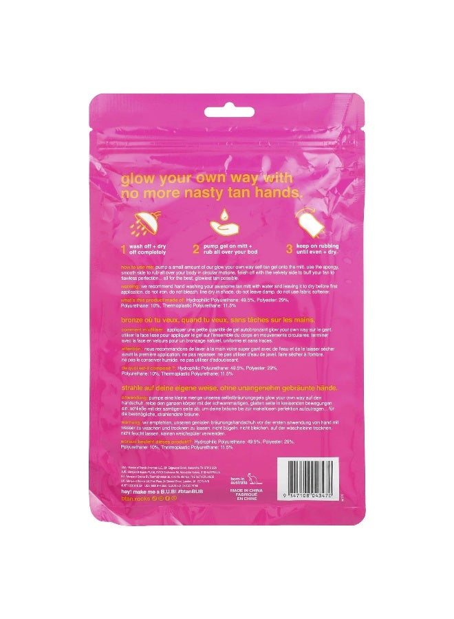 b tan b.tan, Glow Your Own Way, Smooth Gel Mitt, One Size Fits All, 1 Mitt  - Image 2