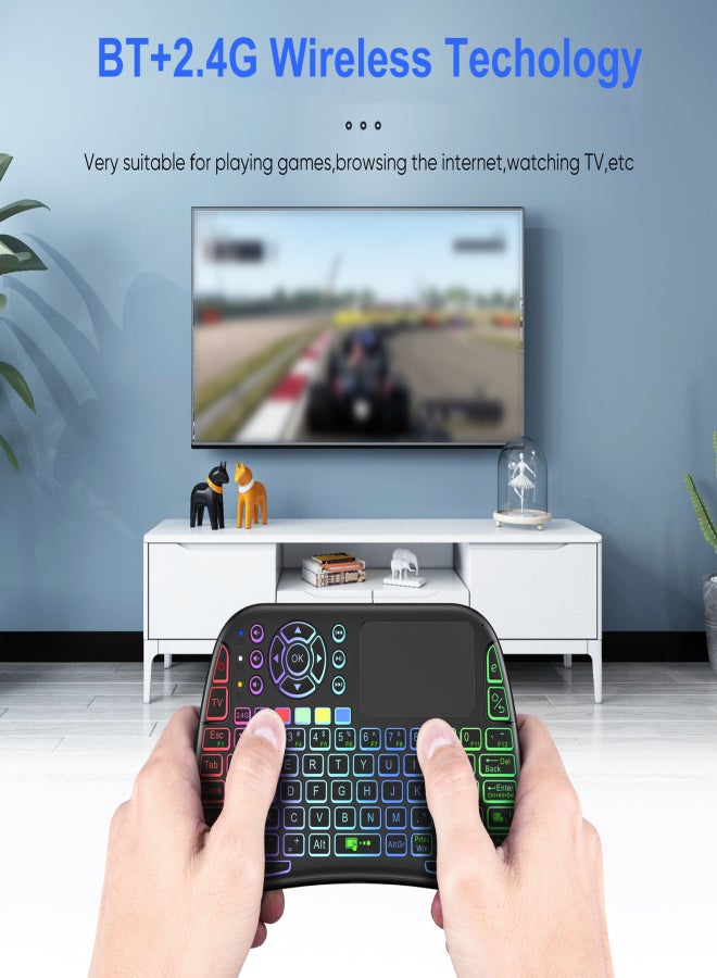 2.4GHz Wireless Keyboard Touch Voice Infrared Remote Control All-in-One Wireless Keypad - Image 4