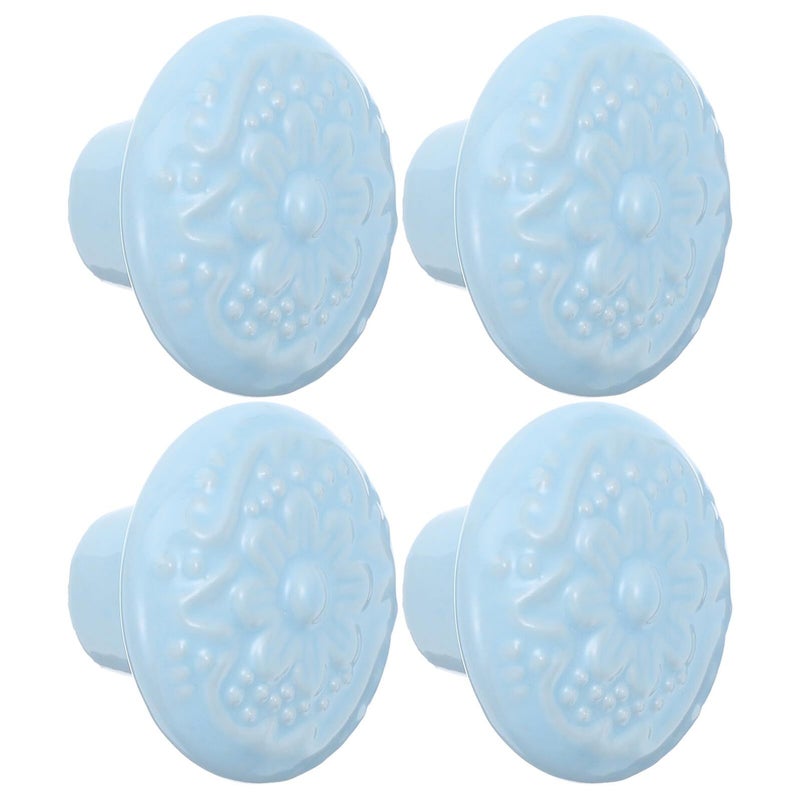 10Pcs Light Blue Ceramic Cabinet Knobs Drawer Pulls Porcelain Wardrobe Door Handles - Image 2
