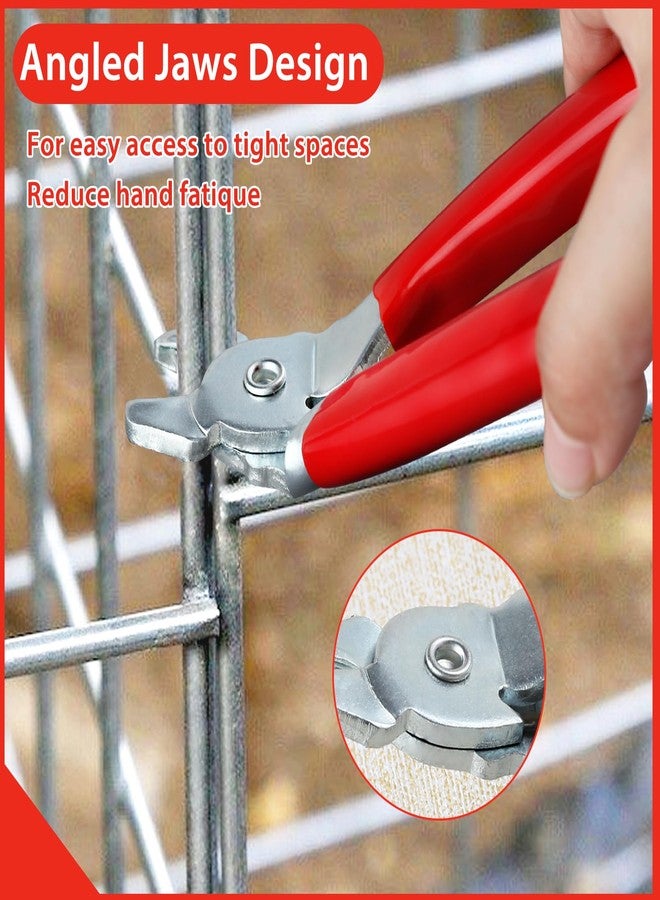 LEONTOOL 500 Pcs Hog Ring Pliers Kit, 3/4" 1/2" 3/8" Rings with Angled Pliers, Professional Upholstery Installation Kit for Pet Cages, Fencing, Auto Cushions, Sausage Casings - Image 5