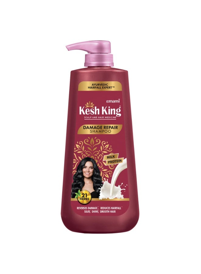 Kesh King Ayurvedic Damage Repair Shampoo | Reduces hair fall | Soothes itchy scalp | No Paraben & No Silicon | 21 natural ingredients | Enriched with curd, lemon & neem | 1000 ml - Image 1