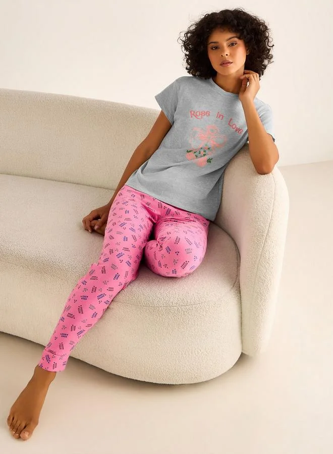Splash FAV Pyjama Set Printed T-shirt & Pyjama