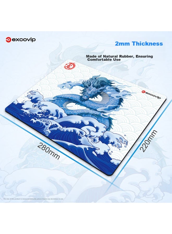 Exco Qinglong Mouse Pad, Small Size, Thin Surface, Anime Cute, Desktop Computer Gaming, Laptop Keyboard, Large Cartoon, Office, Female, Soft Portable 0207 - Image 2
