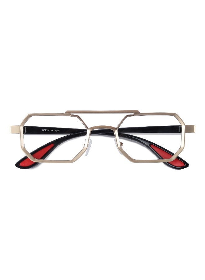 Woggles UV- Protected Transparent Hexagonal Sunglasses  - Image 3