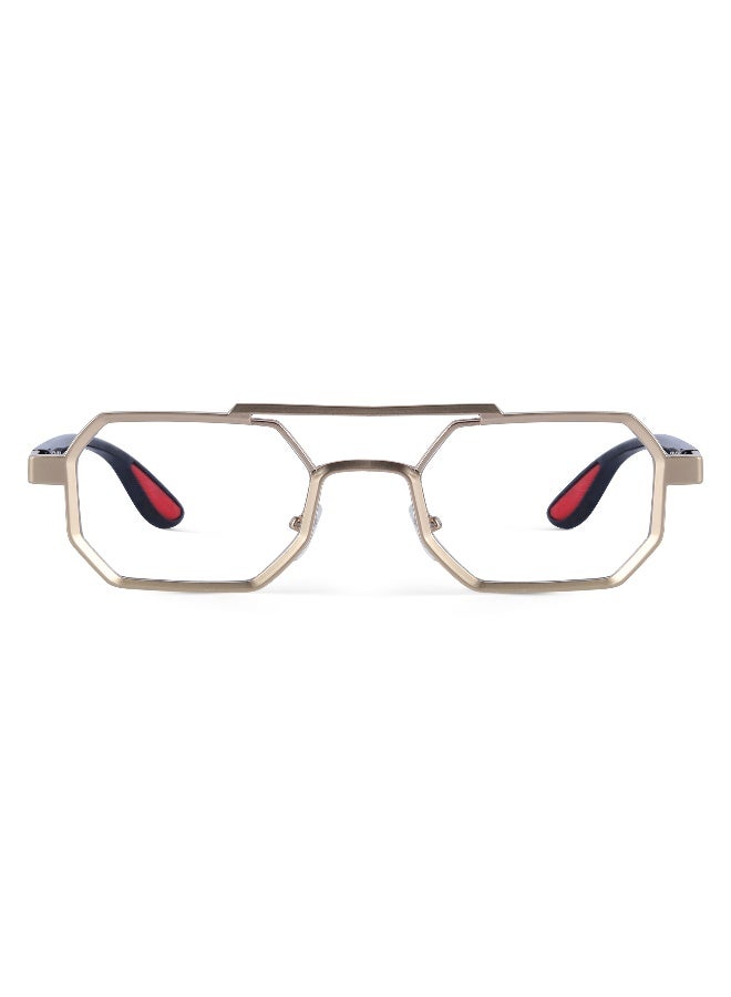 Woggles UV- Protected Transparent Hexagonal Sunglasses  - Image 4