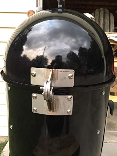 BBQgaskets.com Stainless Lid Hinge Kit compatible with Weber Smokey Mountain Grill 18.5 22.5 quick release - Image 2