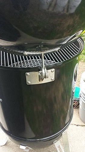 BBQgaskets.com Stainless Lid Hinge Kit compatible with Weber Smokey Mountain Grill 18.5 22.5 quick release - Image 5