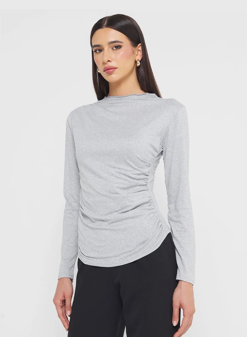 ELLA Ruched Fitted Top