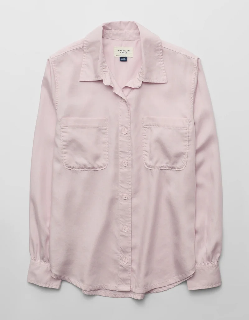 American Eagle  AE Bestie Button-Up Shirt for Women | Best Price UAE