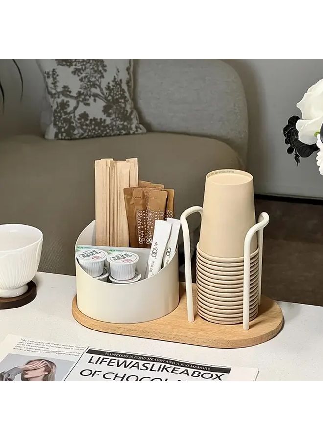 Black Small Coffee Straw Storage Rack for Kitchen Office Workspace Organization - Image 5