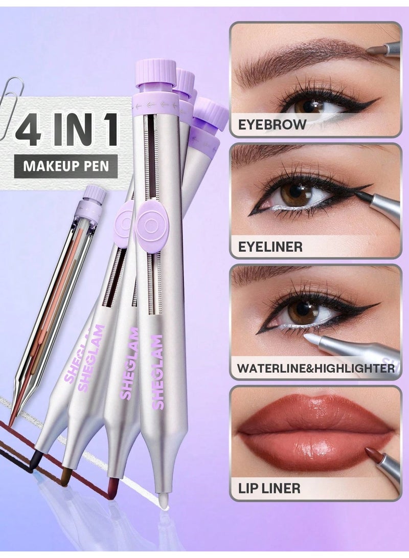 شيجلام The Everywhere 4-in-1 Liner Pen – Eyeliner, Brow Pencil, Lip Liner & Highlighter, Multi-Use Makeup Pen multicolour - Image 1