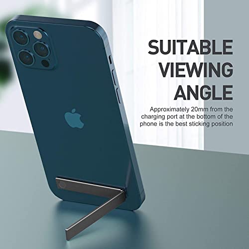 MMAK ‎Aluminium Thin Pocket Magnetic Mobile Kickstand Compatible for Any Cellphone, Vertical and Horizontal Tabletop Adjustable Angle (Black) - Image 4