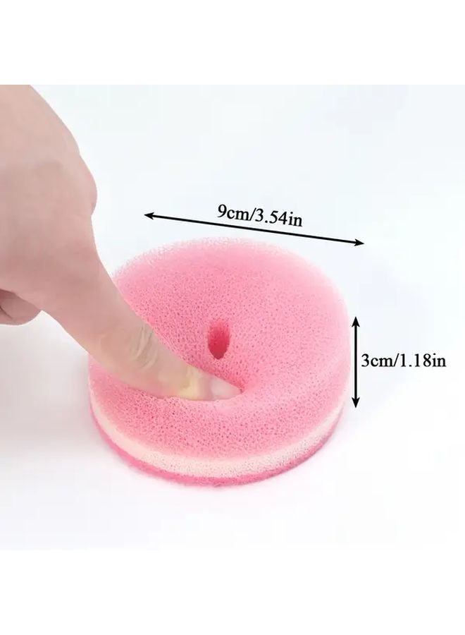 3Pcs Round Flower Gourd Dishwashing Sponges Durable Polyvinyl Alcohol Kitchen Cleaning Sponges With Colorful Floral Design Random Color Multi Purpose Home Cleaning Essentials For Bathroom Bedroom Living Room And Toilet - Image 3