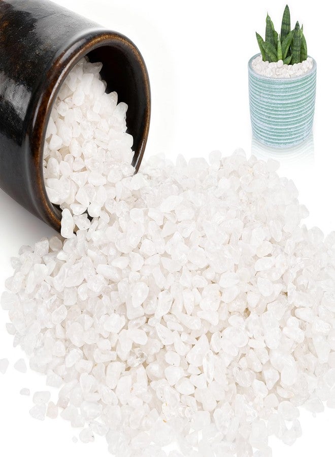 ELFULLY 5 lbs Small Natural White Quartz Crystal Stone, Irregular Aquarium Gravel, Mini Clear Tumbled Chips Crushed Stone, Healing Reiki Gemstones, Decorative Pebbles Rocks for Vase Tank Plant, 7-9 mm - Image 5