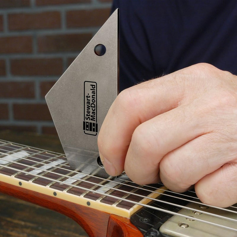 StewMac Store Fret Rocker - The Original Stainless Steel 4-in-1 Mini Straightedge Luthier Tool, Precision-Machined for Accuracy, Locate High Frets Fast - Image 2