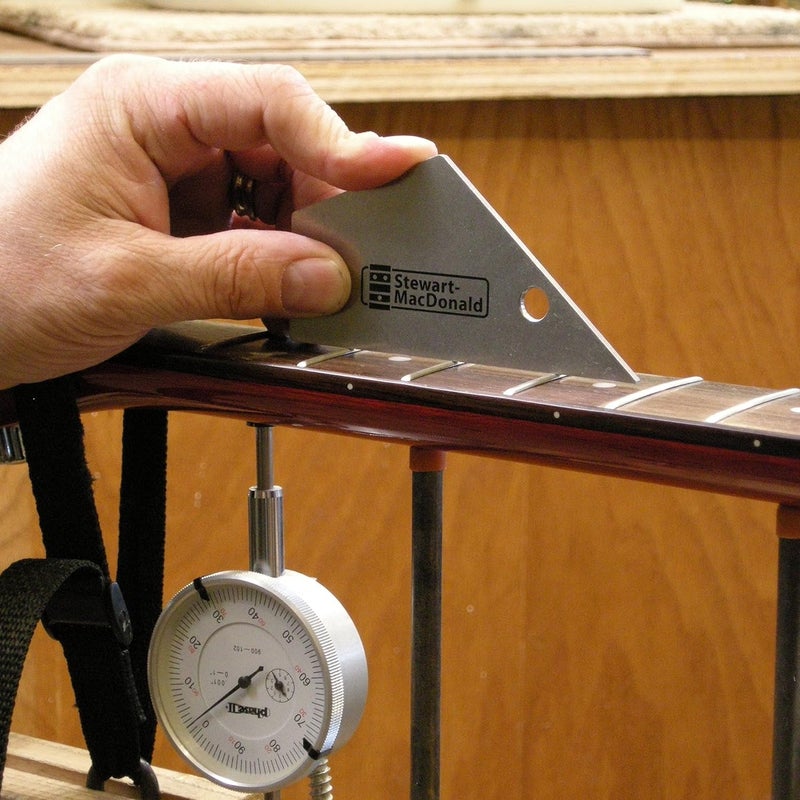 StewMac Store Fret Rocker - The Original Stainless Steel 4-in-1 Mini Straightedge Luthier Tool, Precision-Machined for Accuracy, Locate High Frets Fast - Image 3