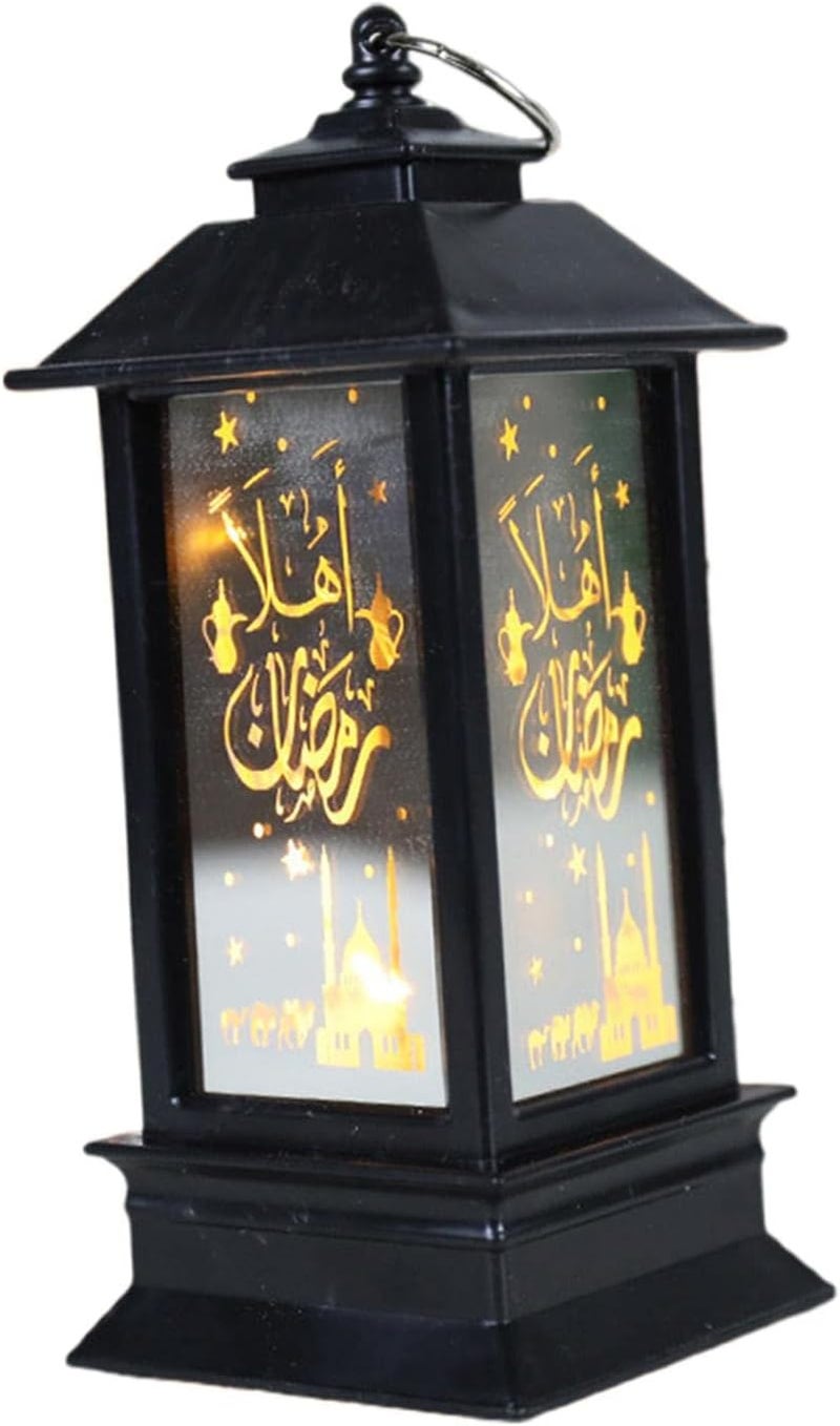 klarako Eid Mubarak Ramadan Decorations for Home Palace Lantern Led Light Ornaments Lamp Ramadan Kareem Gift  Black S - Image 1