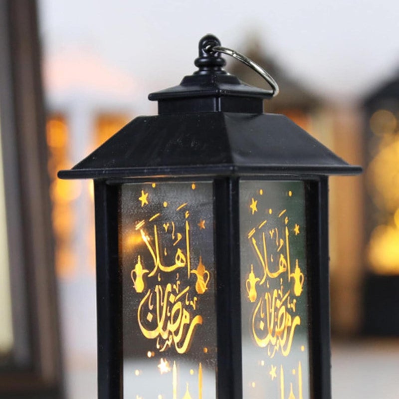 klarako Eid Mubarak Ramadan Decorations for Home Palace Lantern Led Light Ornaments Lamp Ramadan Kareem Gift  Black S - Image 2