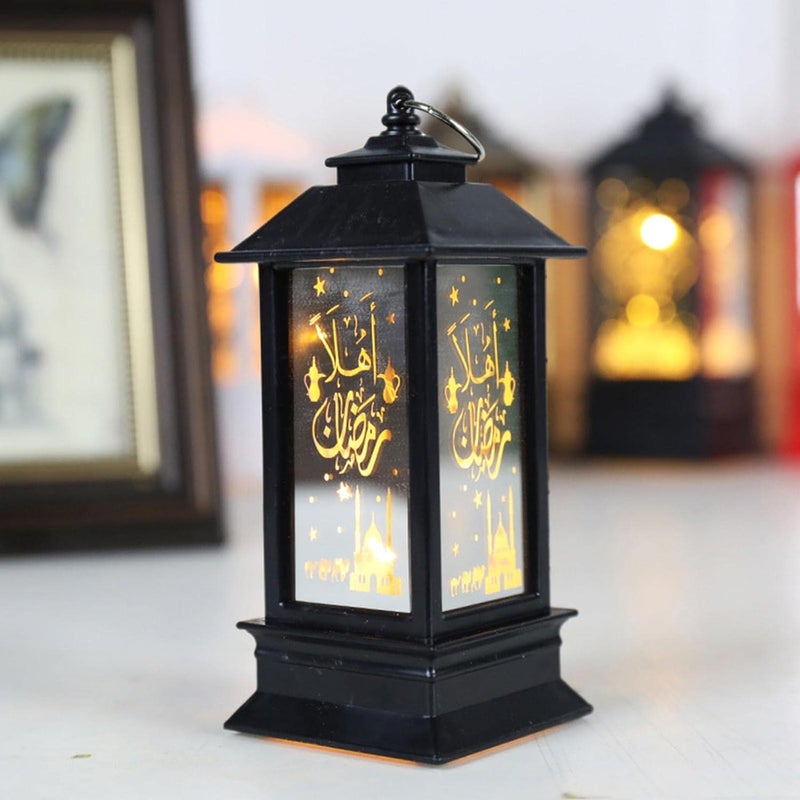 klarako Eid Mubarak Ramadan Decorations for Home Palace Lantern Led Light Ornaments Lamp Ramadan Kareem Gift  Black S - Image 3