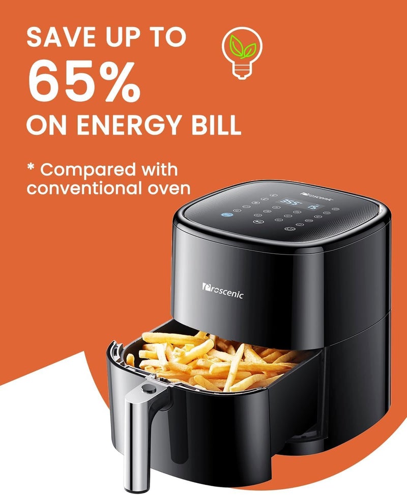 Proscenic T22 Air Fryer, Smart Air Fryer 5L with 13 Presets & Shake Reminder, LED Touch Screen, Compatible with APP & Alexa, 100+ Online Recipes, Low-Noise, Non-Stick Basket, 1500W - Image 2