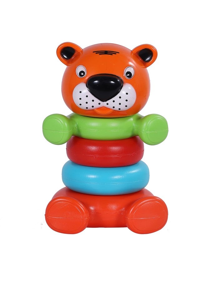 Toyzone Impex Pvt Ltd Toyzone Tiger Ringtoss-61410 | Plastic Ringtoss Stacking Ring Throw Game for Toddlers,Indoor/Outdoor Activity|Multi-Colored Durable Plastic Rings|Learning Activity for Kids - Image 2