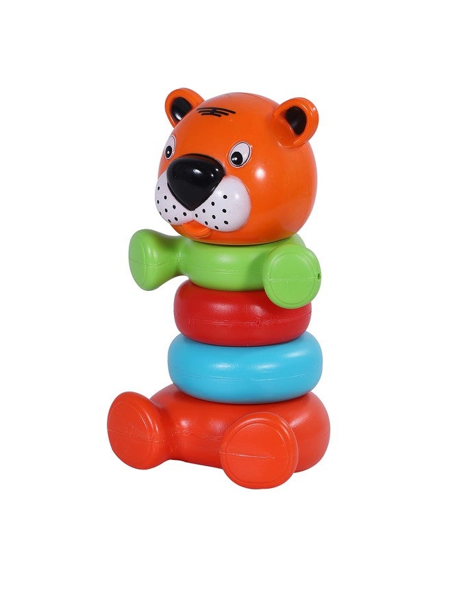 Toyzone Impex Pvt Ltd Toyzone Tiger Ringtoss-61410 | Plastic Ringtoss Stacking Ring Throw Game for Toddlers,Indoor/Outdoor Activity|Multi-Colored Durable Plastic Rings|Learning Activity for Kids - Image 1