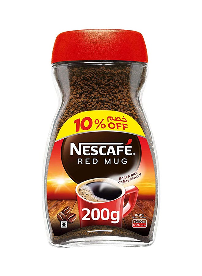 Nescafe Red Mug Instant Coffee Glass Jar Promo Pack 200grams - Image 1