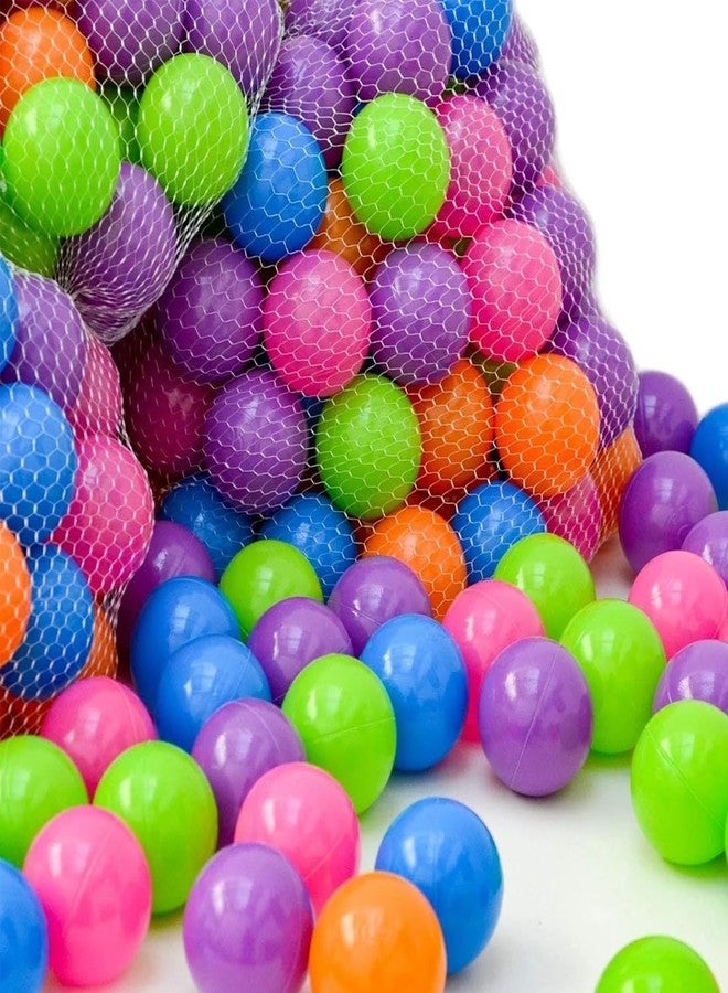 Zelvo Pool Ball 50 Pcs 6 Cm Colorful Small Plastic Balls Safe Soft Ball for Baby Playing Items Indoor Easy to Grasp | Bpa-Free, Non-Toxic Ball, Softball, Multicolor - Image 1