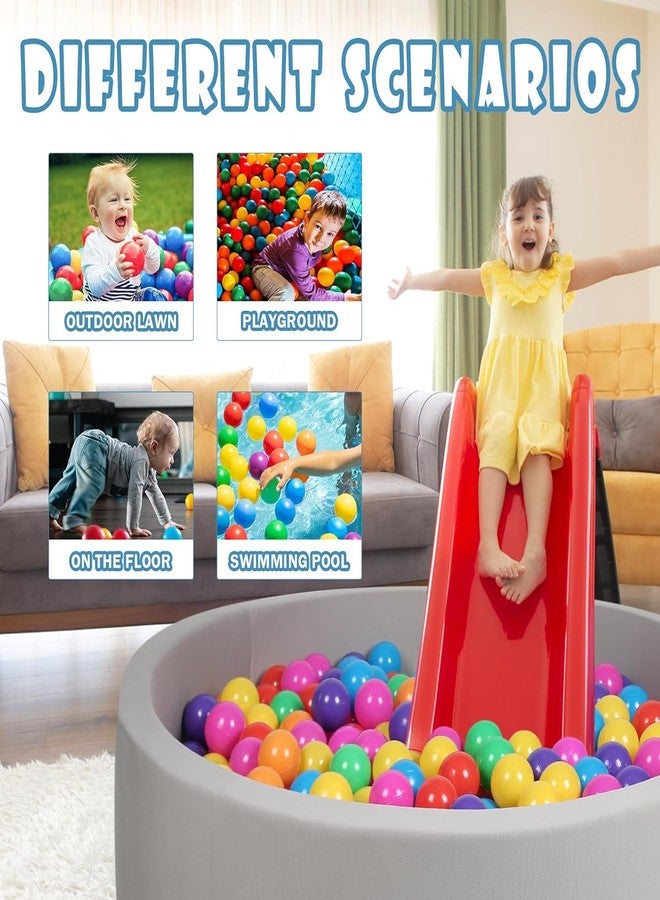 Zelvo Pool Ball 50 Pcs 6 Cm Colorful Small Plastic Balls Safe Soft Ball for Baby Playing Items Indoor Easy to Grasp | Bpa-Free, Non-Toxic Ball, Softball, Multicolor - Image 2