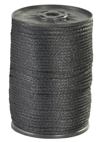 Aviditi 1/4", 1,150 lb, Black Solid Braided Nylon Rope - Image 1