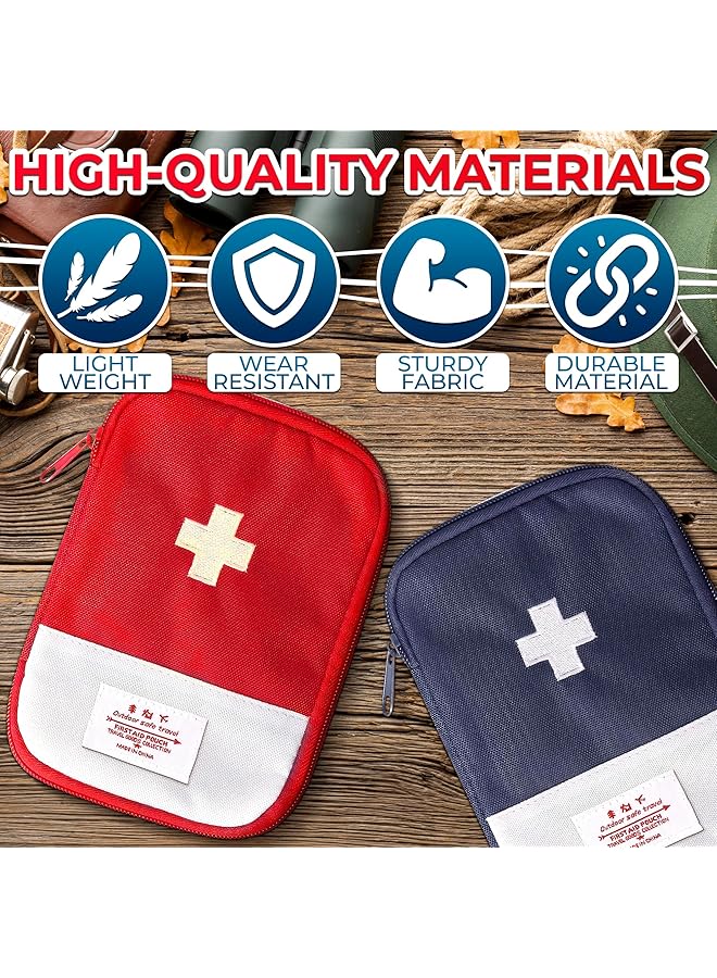 Oasisgalore 2Pcs Empty First Aid Bags Travel Medicine Bag Medical Kits Mini First Aid Pouch  - Image 3