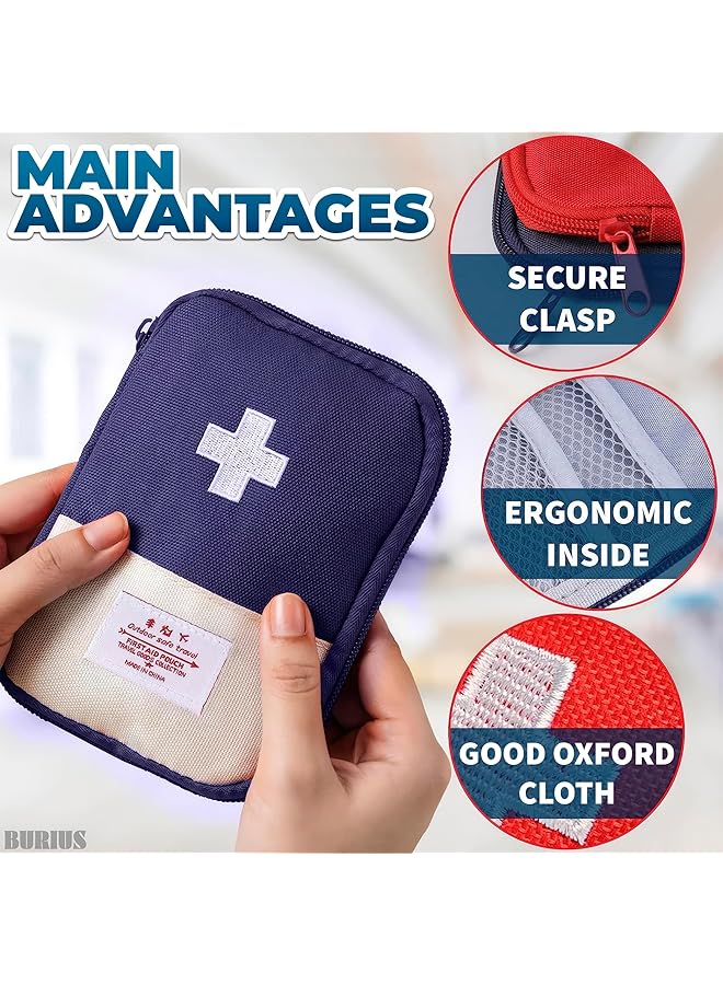 Oasisgalore 2Pcs Empty First Aid Bags Travel Medicine Bag Medical Kits Mini First Aid Pouch  - Image 4