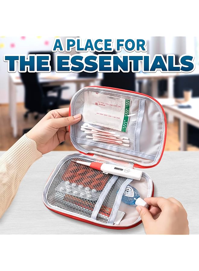 Oasisgalore 2Pcs Empty First Aid Bags Travel Medicine Bag Medical Kits Mini First Aid Pouch  - Image 5