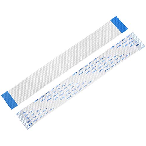 uxcell كابل فلات مرن uxcell، 150 مم، 1 مم مسافة بين الدبابيس، 20 دبوس FPC FFC كابل شريطي مرن لتلفاز LCD، صوت السيارة، مشغل DVD، 10 قطع (النوع A) - Image 1