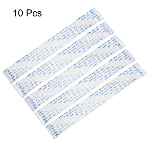 uxcell كابل فلات مرن uxcell، 150 مم، 1 مم مسافة بين الدبابيس، 20 دبوس FPC FFC كابل شريطي مرن لتلفاز LCD، صوت السيارة، مشغل DVD، 10 قطع (النوع A) - Image 2