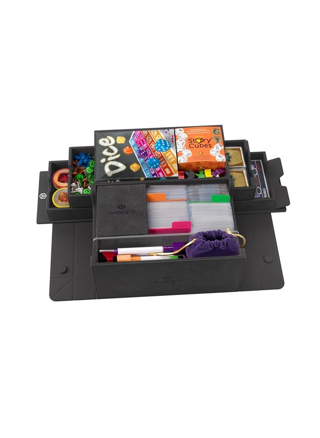 Gamegenic Gamegenic Game's Lair 600+ Convertible Deck Box - Double-Sleeved Card Storage, Holds up to 600 Cards, Premium Card Game Protector, Nexofyber Surface, Black Color, Made  - Image 5