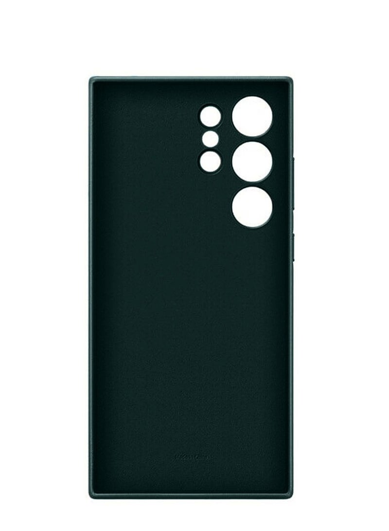 Techie Samsung Galaxy S24 Ultra 2024 Vegan Leather Case Nature Friendly Case – Dark Green - Image 4