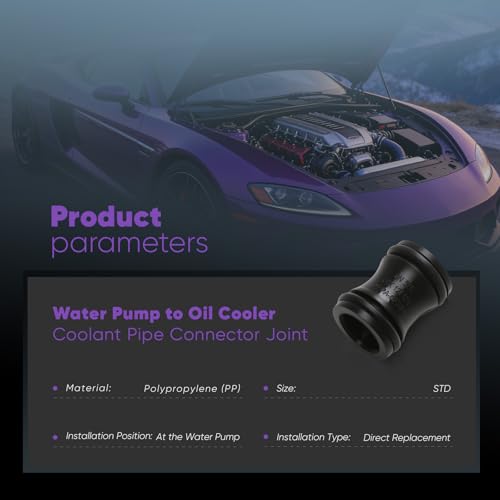 Sprwinautummer 06L121131 Car Oil Cooler Connecting Pipe Coolant Housing STD Replacement For VW TIGUAN TOURAN GOLF JETTA PASSAT ATLAS TROC AUDI SEAT SKODA 06L121118 95812113100 Water Pump Joint - Image 3