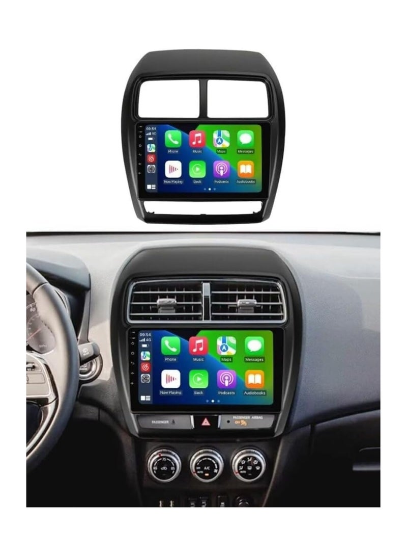 SHEZA STAR راديو سيارة أندرويد لموديلات ميتسوبيشي ASX 2016 2017 2018 2019 2020 2021 2022 2GB RAM 32GB ROM يدعم Carplay، M-Link Wi-Fi BT، راديو GPS Navigation، شاشة لمس IPS بحجم 10 إنش مع كاميرا AHD مرفقة - Image 2